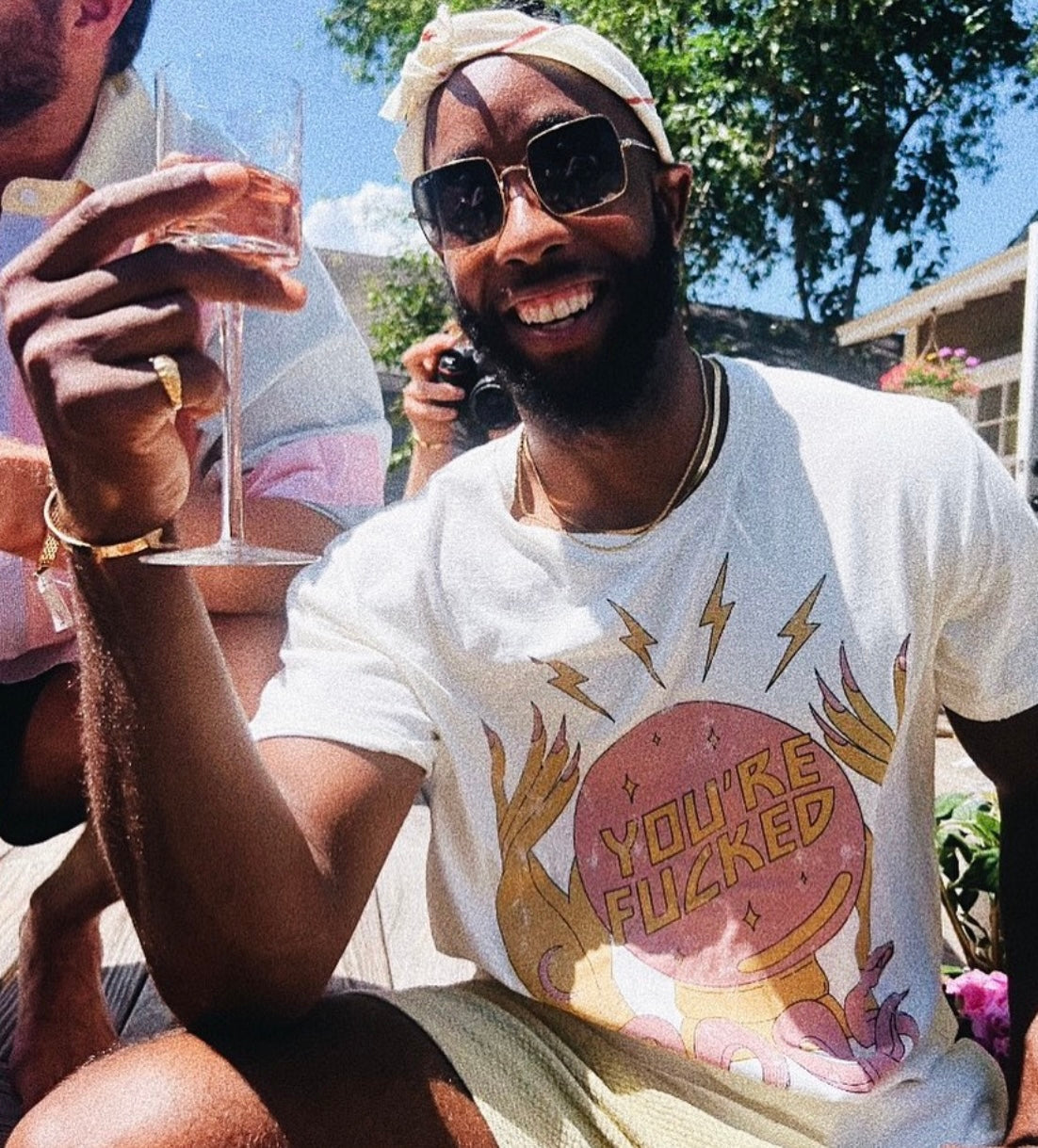 Crystal Ball Distressed Tee - CACTI & CAMO