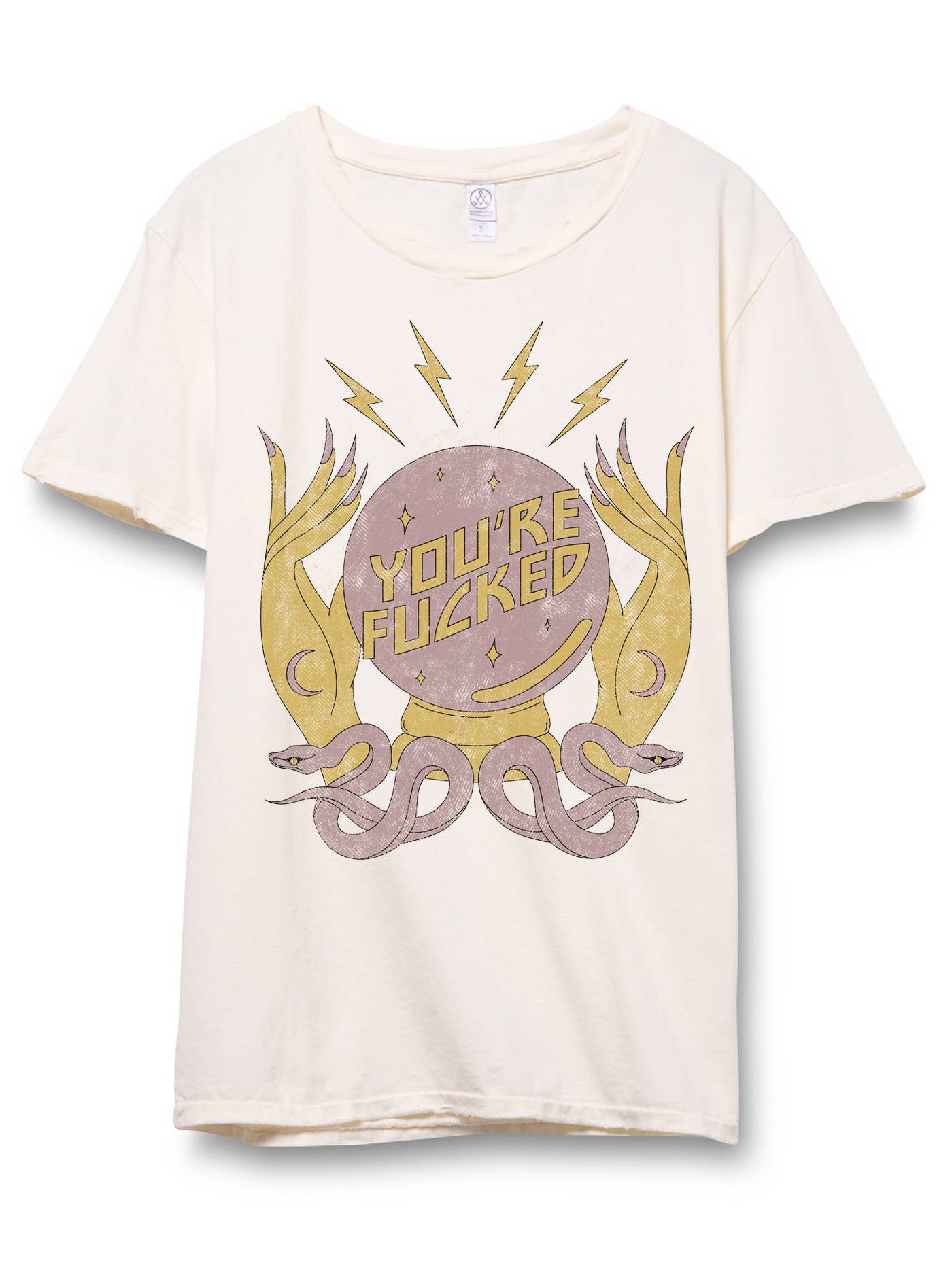 Crystal Ball Distressed Tee - CACTI & CAMO