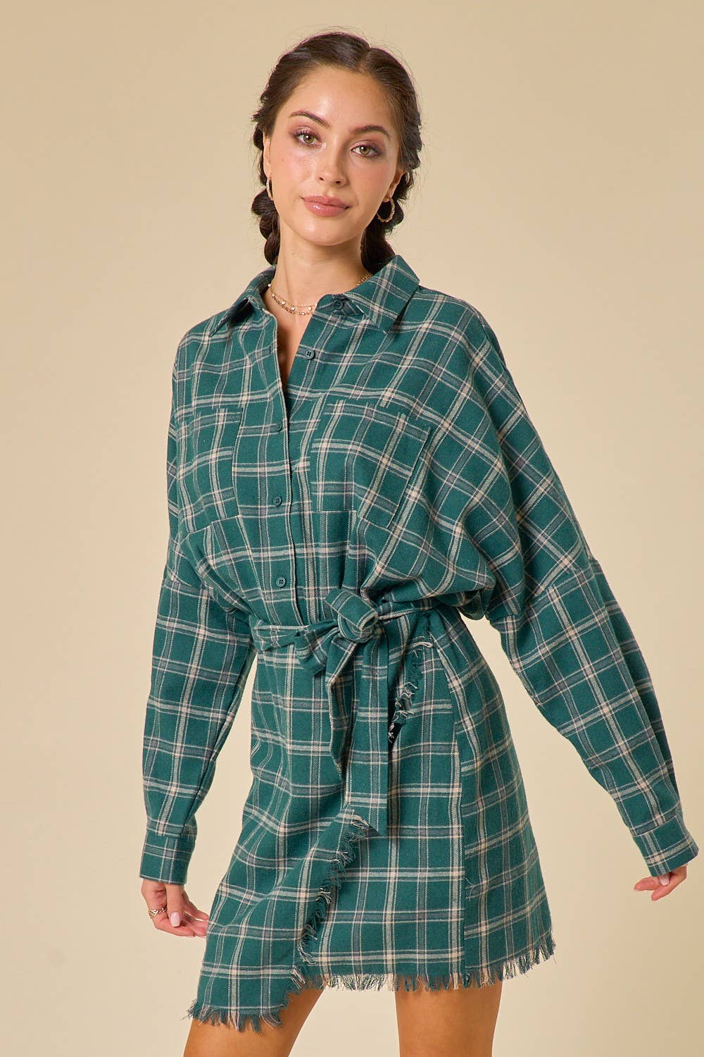 Milo Flannel Dress - CACTI & CAMO