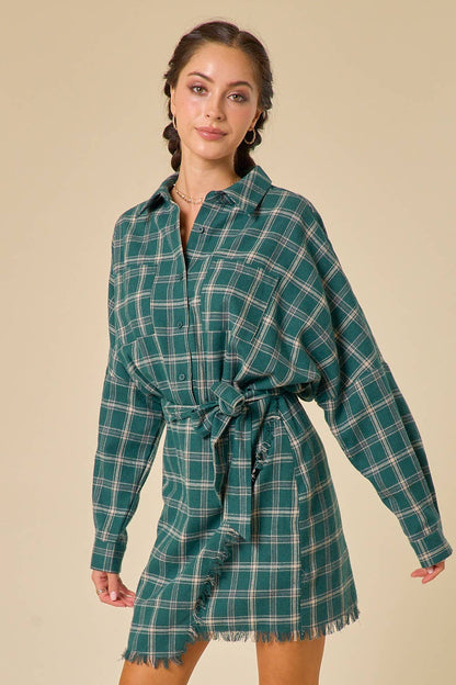 Milo Flannel Dress - CACTI & CAMO