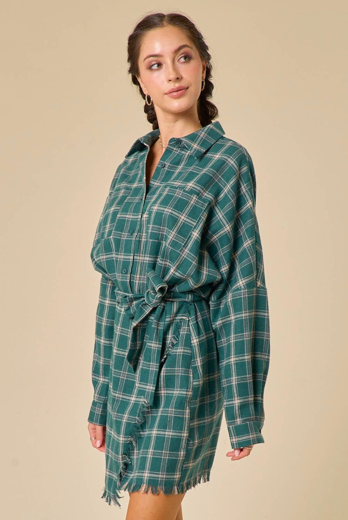Milo Flannel Dress - CACTI & CAMO
