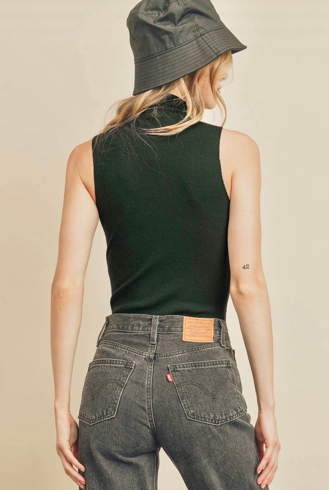 Bistro Turtleneck Knit Bodysuit - CACTI & CAMO