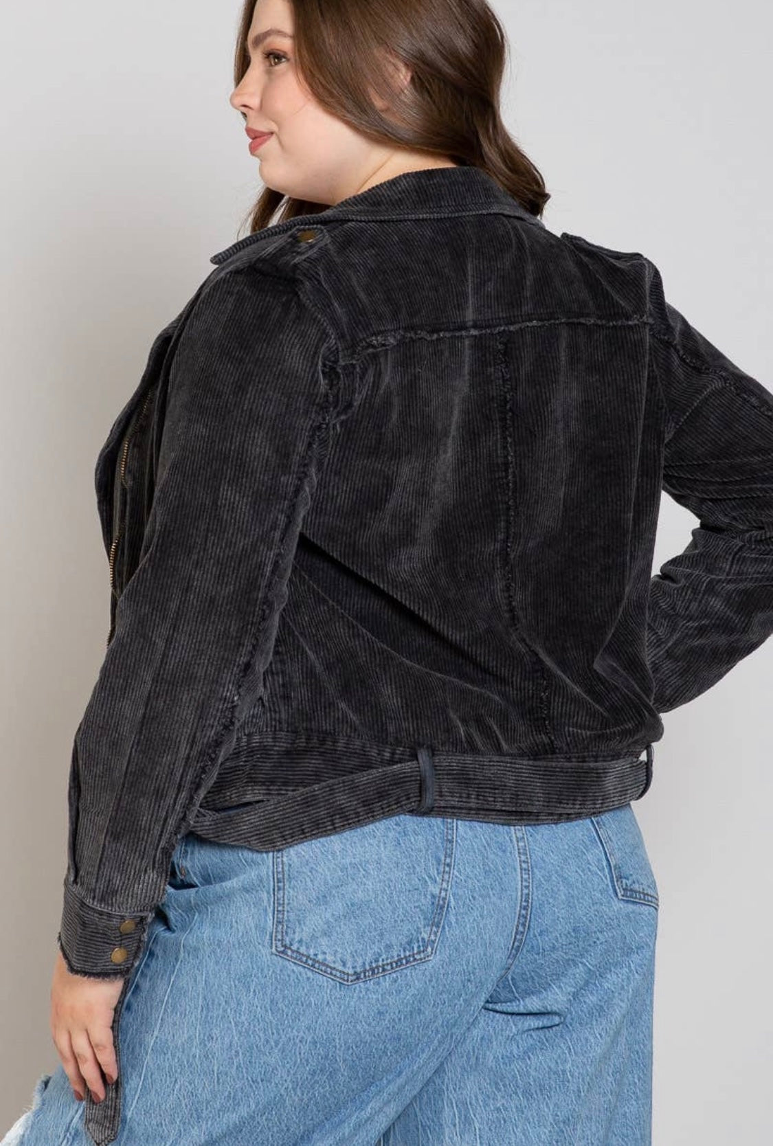 Dita Cords Moto Jacket - CACTI & CAMO
