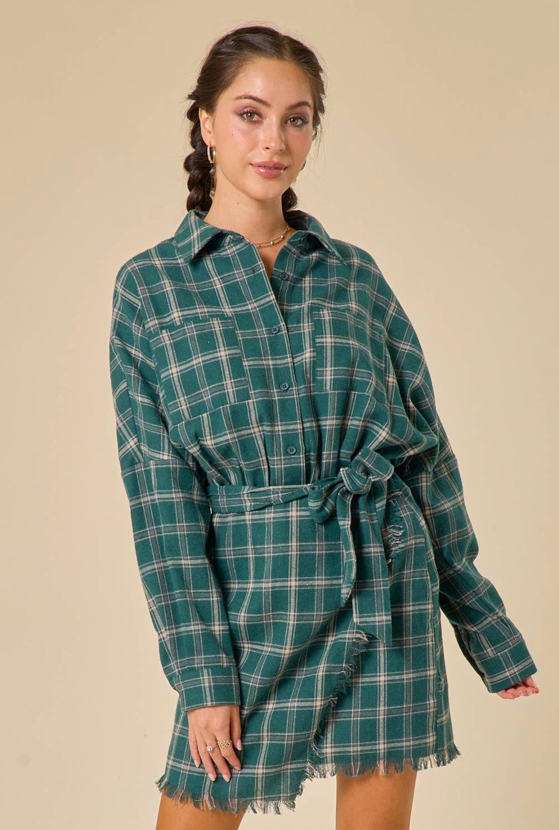 Milo Flannel Dress - CACTI & CAMO