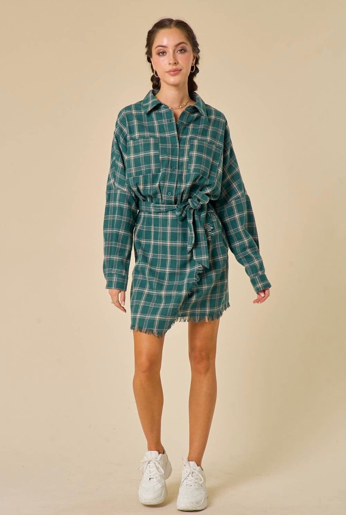 Milo Flannel Dress - CACTI & CAMO
